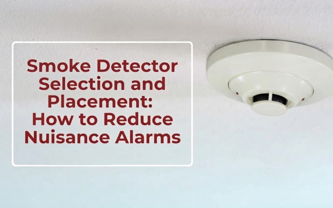 A smoke detector on the ceiling.